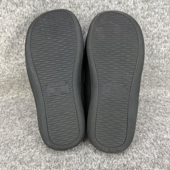 ✅Mens 7-8 Rockdove Slippers Black & Orange Memory Foam Comfort Sole Hunting/camp - Picture 4 of 13